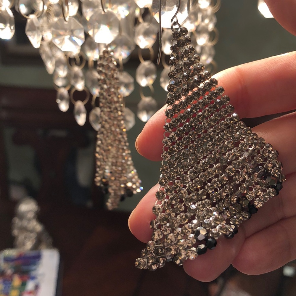 XL SWAROVSKI CRYSTAL MESH  color is champagne